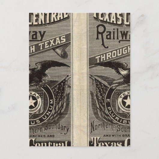 Houston en Texas Central Railway through Texas 2 Briefkaart (Voorkant)