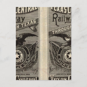 Houston en Texas Central Railway through Texas 2 Briefkaart