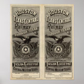 Houston en Texas Central Railway through Texas 2 Poster (Voorkant)