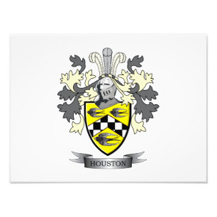 Houston Family Crest Coat of Arms Foto Afdruk