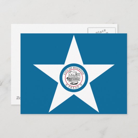 Houston Flag Briefkaart (Voorkant / Achterkant)