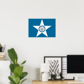 Houston Flag Poster (Thuiskantoor)