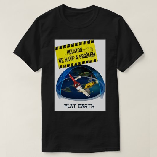 HOUSTON FLAT EARTH T-SHIRT (Design voorkant)