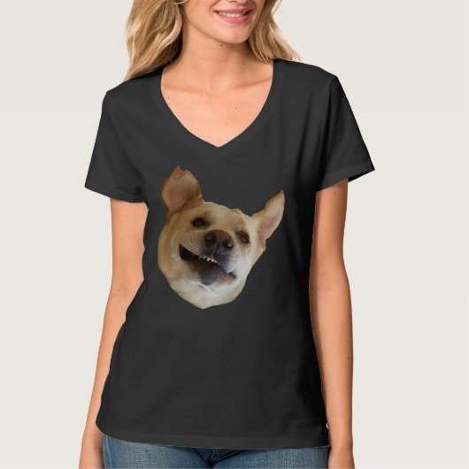 Houston foto geel lab Derp gezicht T-shirt (Voorkant)