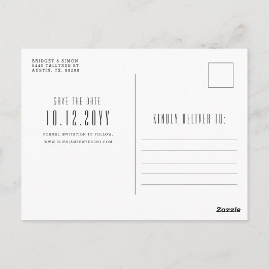 Houston | Gestileerde skyline De datum opslaan Briefkaart (Achterkant)