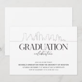 Houston Graduation Party Uitnodiging (Voorkant / Achterkant)