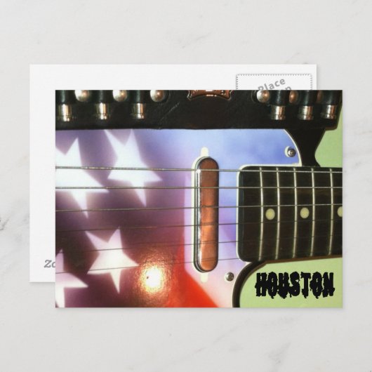 Houston Guitar Briefkaart (Voorkant / Achterkant)