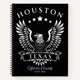Houston Harris County Texas Antieke Adelaar Notitieboek