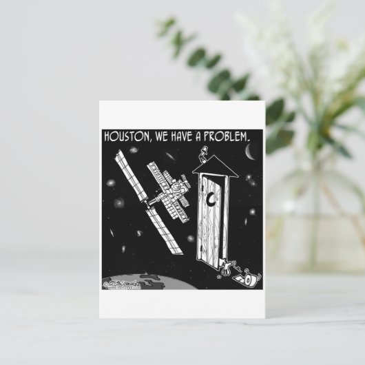 Houston, hebben wij een Probleem Briefkaart (Staand voorkant)