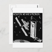 Houston, hebben wij een Probleem Briefkaart (Voorkant / Achterkant)