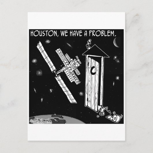 Houston, hebben wij een Probleem Briefkaart (Voorkant)