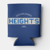 Houston Heights Blauwe en Witte Tegel Blikjeskoeler (Voorkant)