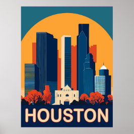 Houston, Herkenbare gebouwen, Reizen Poster