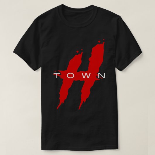 Houston Hustle Town The H Houston Texas T-shirt (Design voorkant)