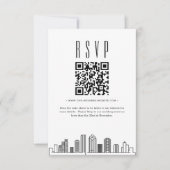 Houston Huwelijk QR code RSVP Kaart (Voorkant)