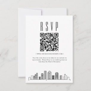 Houston Huwelijk QR code RSVP Kaartje