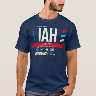 Houston IAH Airport Code Bagage Label 1 T-shirt