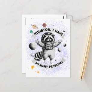 Houston, ik heb zoveel problemen briefkaart