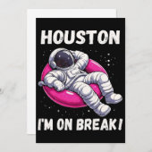 Houston, I'm on Break - Ontspannende astronaut Kaart (Voorkant / Achterkant)