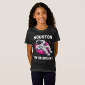 Houston, I'm on Break - Ontspannende astronaut T-shirt (Voorkant volledig)
