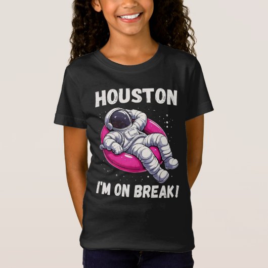 Houston, I'm on Break - Ontspannende astronaut T-shirt (Voorkant)