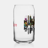 Houston in graffiti met monogram blikvorm glas (Rechts)