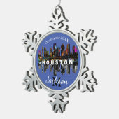 Houston in graffiti tin sneeuwvlok ornament (Rechts)