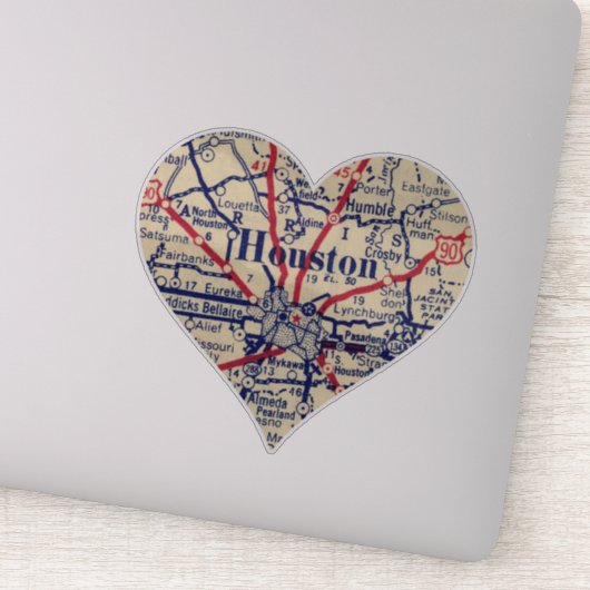 Houston  kaart 1948 sticker (Detail)