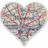 Houston  kaart 1948 sticker (Voorkant)