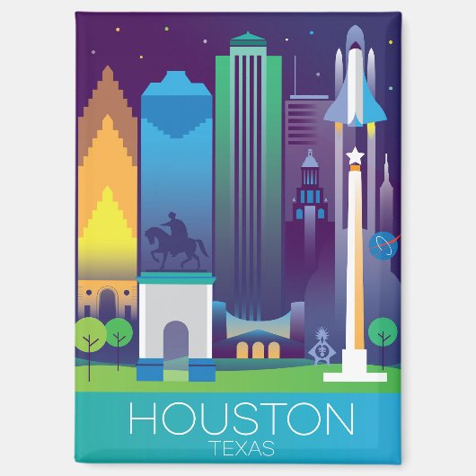 Houston koelkastmagneet magneet (Voorkant)