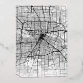 Houston Love Locator | Bruiloft Bewaar de datum Folie Uitnodiging (Achterkant)