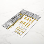 Houston Love Locator | Huwelijk Save the Date Folie Uitnodiging (Gedraaid)