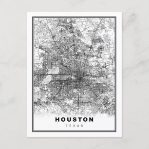 Houston Map Briefkaart