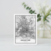 Houston Map Briefkaart (Staand voorkant)