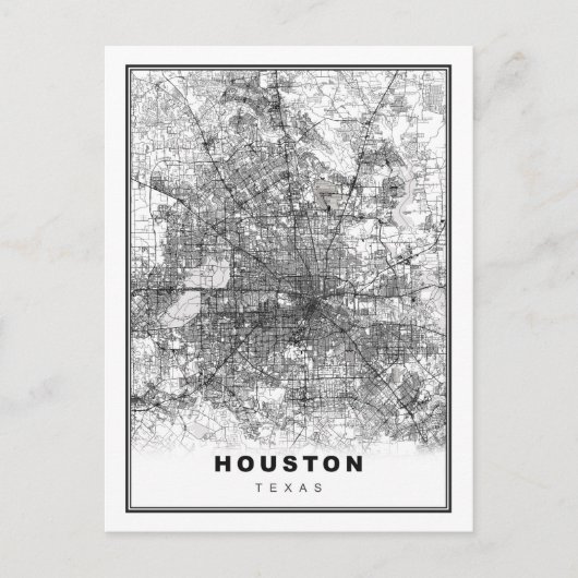 Houston Map Feestdagenkaart (Voorkant)
