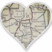 Houston Missouri  Map Sticker (Voorkant)