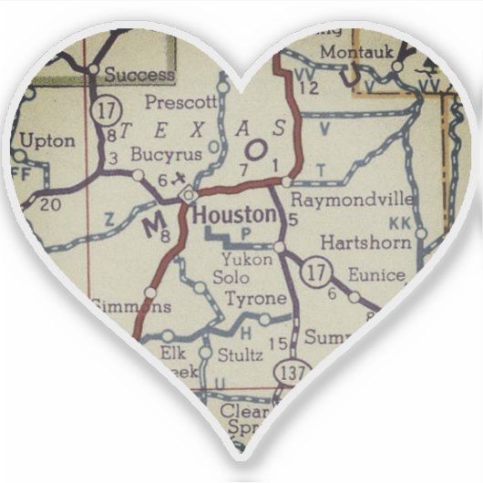 Houston Missouri  Map Sticker (Voorkant)