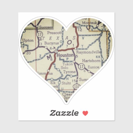 Houston Missouri  Map Sticker (Vel)