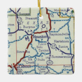 Houston MO  map Keramisch Ornament (Voorkant)