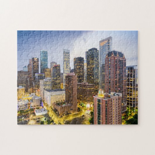 Houston Modern Buildings Jigzaag Puzzle Legpuzzel (Horizontaal)