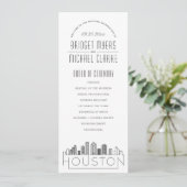 Houston | Modern Deco huwelijksprogramma Kaart (Staand voorkant)