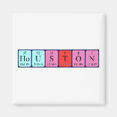 Houston Periodieke naam magnet (Voorkant)