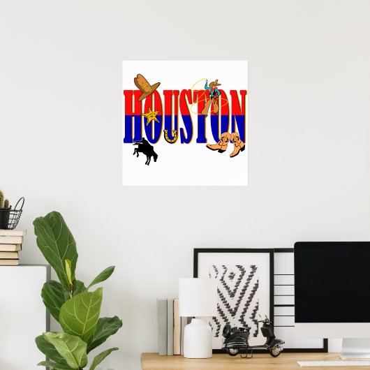 Houston Pics Poster (Thuiskantoor)