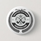 Houston Pipe Club Ronde Button 5,7 Cm (Voorkant)