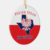 Houston Poland Texan Keramisch Ornament (Rechts)