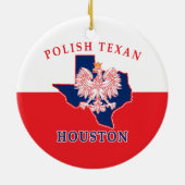 Houston Poland Texan Keramisch Ornament (Achterkant)