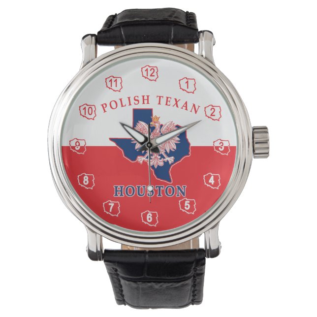 Houston Polish Texan Crown Watch Horloge (Voorkant)