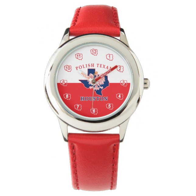 Houston Polish Texan Watch Horloge (Voorkant)