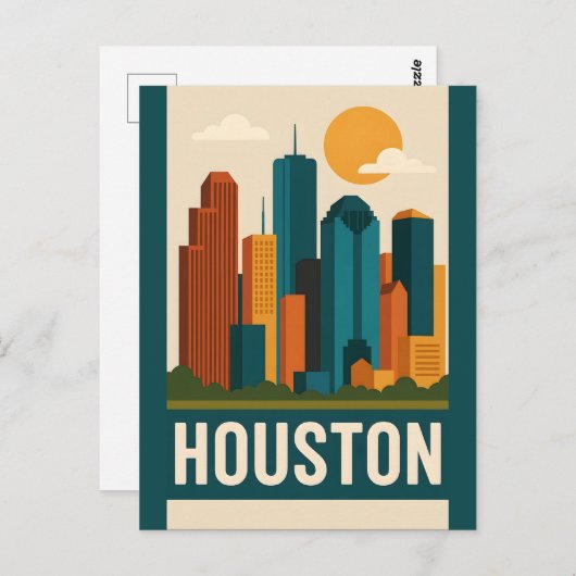 HOUSTON Postcard  Briefkaart (Voorkant / Achterkant)