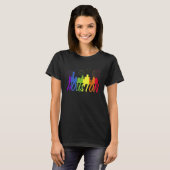 Houston Pride Skyline Pride Parade Houston T-shirt (Voorkant volledig)